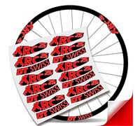 Kit Pegatinas Bicicleta Stickers LLANTA Compatible con DT Swiss XRC 25 1200 29" MTB BTT B (Rojo Reflectante)