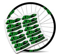 KIT PEGATINAS BICICLETA STICKERS LLANTA COMPATIBLE CON DT SWISS XRC 25 1200 29" MTB BTT B (Verde Asturias)