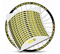 KIT PEGATINAS BICICLETA STICKERS LLANTA MAVIC CROSSMAX PRO 29'' MTB BTT B (Amarillo Fuego)