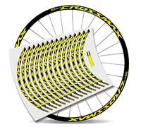 KIT PEGATINAS BICICLETA STICKERS LLANTA MAVIC CROSSMAX PRO CARBON 29" BTT MTB BIKE (Amarillo Fuego)