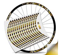 Kit Pegatinas Bicicleta Stickers LLANTA Mavic Crossmax Pro Carbon 29" BTT MTB Bike (Oro Metalico)