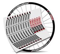 Kit Pegatinas Bicicleta Stickers LLANTA NOTUBES ZTR Arch MK3 29" BTT MTB Bike (Rojo Blanco Negro)