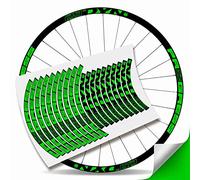 Kit Pegatinas Bicicleta Stickers LLANTA Rim Progress DYN 29" MTB BTT B (Verde Fluor)