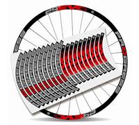 Kit Pegatinas Bicicleta Stickers LLANTA Rim Progress EVO 29" MTB BTT B (Rojo y Gris)