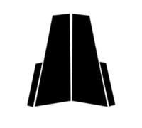 Kit Pegatinas para Pilar B para Mercedes CLS 2012-2016, Negro Brillante Cubierta Protectora Antiarañazos y Decorativa PC