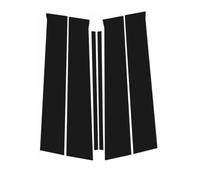 Kit Pegatinas para Pilar B para Volkswagen GLO 2023, Negro Brillante Cubierta Protectora Antiarañazos y Decorativa PC