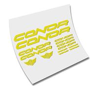 KIT - PEGATINAS - STICKERS - VINILO -LAMINA-PACK- BICICLETA - BIKE - CONOR - MTB CORTE (Amarillo Fuego)