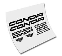 KIT - PEGATINAS - STICKERS - VINILO -LAMINA-PACK- BICICLETA - BIKE - CONOR - MTB CORTE (Negro)