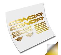 KIT - PEGATINAS - STICKERS - VINILO -LAMINA-PACK- BICICLETA - BIKE - CONOR - MTB CORTE (Oro Metalico)
