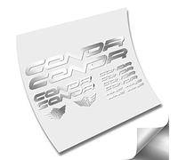KIT - PEGATINAS - STICKERS - VINILO -LAMINA-PACK- BICICLETA - BIKE - CONOR - MTB CORTE (Plata Metalico)