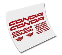 KIT - PEGATINAS - STICKERS - VINILO -LAMINA-PACK- BICICLETA - BIKE - CONOR - MTB CORTE (Rojo Claro)