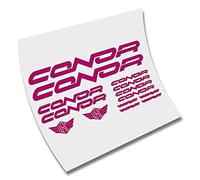 KIT - PEGATINAS - STICKERS - VINILO -LAMINA-PACK- BICICLETA - BIKE - CONOR - MTB CORTE (Rosa)