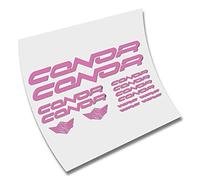 KIT - PEGATINAS - STICKERS - VINILO -LAMINA-PACK- BICICLETA - BIKE - CONOR - MTB CORTE (Rosa Claro)