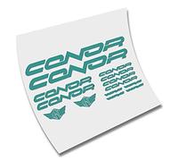 KIT - PEGATINAS - STICKERS - VINILO -LAMINA-PACK- BICICLETA - BIKE - CONOR - MTB CORTE (Turquesa)