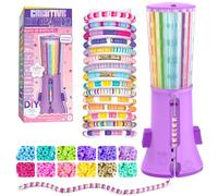 Kit per Creare Braccialetti con Perline per Bambine - Gioco Manualità 6+ Anni, 2600+ Perline 16 Colori, Meccanismo a Pulsante, Regalo Compleanno e Feste