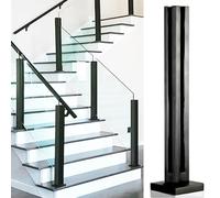 Kit per ringhiera in vetro nero opaco da 70 cm palo anare in acciaio inossidabile resistente per uso interno esterno adatto per pannelli di vetro da 10 12 mm ideale per terrze scale e balc