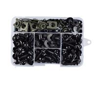 Kit Pernos Carenado Compatible Con CB Para 600F Para 650R 650F 1000R 1300 195 Uds Carenado De Motocicleta Para Kit De Tornillos Clips De Tuerca(Black)