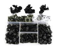 Kit Pernos Carenado Compatible Con CBR929RR Para CBR954RR Para RC51 Para CBR1000RR Carenado Para Kit De Pernos Arandelas Terminal Batería Parabrisas Casco(Black)