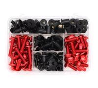 Kit Pernos Carenado Compatible Con Para ZZR1200 2002-2005 Para GPZ500 1994-2000 Para Vulcan1700 2009-2013 Carenado Para Kit De Pernos Tuerca Hexagonal(Red)
