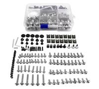Kit Pernos Carenado Compatible Con STX1300 Para Transalp 600 700 Para Valkyrie XL1000 XL125V V1-3 Para Varadero Motocicleta Parabrisas Cuerpo Carenado Pernos Tornillos(Silver)