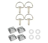 Kit Pernos De Tuercas Motocicleta Tornillos De Carenado De 17 Mm para Ducati 749 916 996 998 999 Tornillos De Liberación Rápida con Anilla En D Y Remaches De 1/4 De Vuelta.(Plata,4 Piezas)