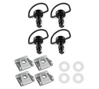 Kit Pernos De Tuercas Motocicleta Tornillos De Carenado De 17 Mm para Ducati 749 916 996 998 999 Tornillos De Liberación Rápida con Anilla En D Y Remaches De 1/4 De Vuelta.(Negro,4 Piezas)