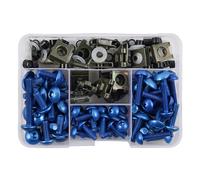 Kit Pernos De Tuercas Motocicleta Tornillos para Carenado De Motocicleta para Ducati Scrambler 800 para Monster 696 937 821 Multistrada 1200S V4S Desert X Tornillos Tuercas Clips(Azul)