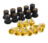 Kit Pernos Deflectores Parabrisas 10 Uds Para Z300 Para Z400 Para Z650 Para Z750 Para Z800 Para Z900 Para Z1000/S/SX Pernos piezas motocicleta(Gold)