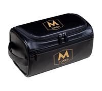 Kit personalizado de cuero Dopp - Organizador de viaje personalizado para hombre, regalo para marido, papá, novio, perfecto para bodas, cumpleaños, aniversarios, vacaciones, Black, talla única