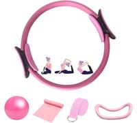 Kit Pilates,Juego de 5 Piezas,aro Pilates Mujer,Pelota Pequeña de Pilates,Aro de Pilates,Kit de Pilates para Ejercicio en Casa,Cintas Elásticas musculación