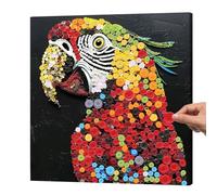 Kit Pintura Para Niños | Divertidos Botones De Resina Decoración Pared - Kits de Pintura de Arte con Botones - Para Niños Familia Decoración Del Hogar Escuela Oficina Proyectos Arte Granja Cumpleaños