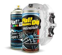 Kit Pintura para Pinzas de Freno Super Brillo en Spray 400ml (x1 Spray Pintura + x1 Spray Barniz Brillo) - Fácil aplicación - Acabado Profesional (11 Colores a Elegir) (Blanco)