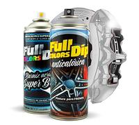 Kit Pintura para Pinzas de Freno Super Brillo en Spray 400ml (x1 Spray Pintura + x1 Spray Barniz Brillo) - Fácil aplicación - Acabado Profesional (11 Colores a Elegir) (Aluminio Metalizado)