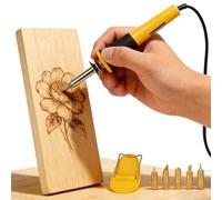 Kit Pirograbador De Madera, 40W Kit Pirograbadores EléCtrico Pirografo Para Madera Con 5 Puntas De Soldadura, 400°C Pirografía Grabador Soldador Estaño Pirograbadora PistóN Para Madera, Cuero, Grabado