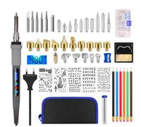 Kit Pirograbador de Madera, Kit del Soldador, 60W Temperatura Regulable 180-480℃, Soldador Pirografo Electrico Profesional Para Madera, Corcho grabado