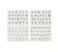 Kit Plantilla Bordado 1 juego de patrones bordado con puntadas y palos: letras del alfabeto AZ números 0 al 9