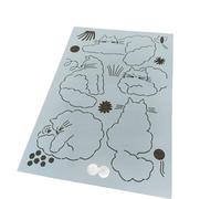 Kit Plantilla Bordado Plantilla Sashiko con patrón de gato grande, plantilla plástico reutilizable for herramienta bordado trazado tela for coser y acolchar