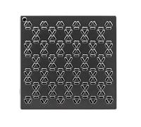 Kit Plantilla Bordado Plantilla Sashiko de 2/4 Uds. De 2,5mm espesor, herramienta bordado cruzado, plantilla línea dibujo for acolchar y bordar a mano(SizeC-2pcs)