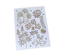 Kit Plantilla Bordado Plantillas for acolchar flores de ambiente primaveral, plantillas Sashiko, encofrado reutilizable for bordado, posavasos, herramienta dibujo for manualidades tela