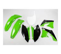 Kit plástico ufo color original verde/negro kawasaki kx250f