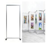Kit Plegable Y Móvil Para Colgar Fotos De Exposición, Expositores De Pie Con Ruedas, Colgador Expositor Plegable Para Pintura, Soporte For Carteles(Silver-8pc,100x200(39x79in))