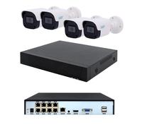 Kit POE 4 Cámaras IP Full HD Con Audio NVR 8CH 4K IP P2P ALTA CALIDAD