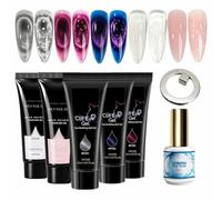 Kit Poly Nail Gel Para Uñas Top Coat De Manicura De Larga Duración 5