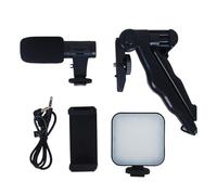 Kit por vlogging,Kit fotocámara por vlogging,Kit vídeo por Smartphone | Kit portátil para Podcast y vlogging para vlogging y Streaming en en su teléfono Inteligente