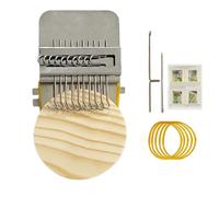 Kit - Portable Mini Darning Loom | Round Wooden Disk Weaving Tool Accessories, Speedweve Style Beginner Mending Sewing Kit For Socks Fabric Cloth Scarf Sweater Garment Repair