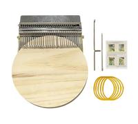 Kit - Portable Mini Darning Loom | Round Wooden Disk Weaving Tool Accessories, Speedweve Style Beginner Mending Sewing Kit For Socks Fabric Cloth Scarf Sweater Garment Repair