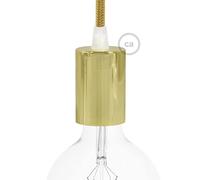 Kit portalámparas cilíndrico de metal E27 - Cónico, Latón