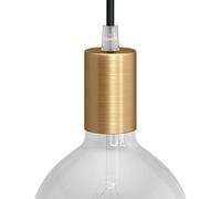 Kit portalámparas cilíndrico de metal E27 - Cónico, Latón satinado