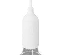 Kit portalámparas E27 de silicona con interruptor y cable oculto. - Blanco