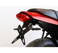 Kit portamatrículas PROTECH que incluye reflector y placa ligera de acero inoxidable/aluminio con recubrimiento en polvo negro, negro